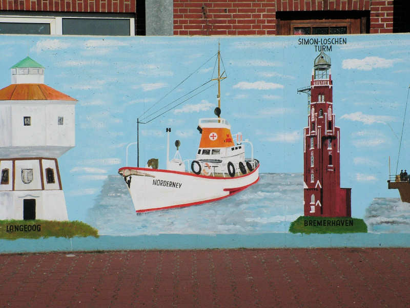 Wilfried Schlegel - Verschiedene Motive an der Hafenmauer (2006)