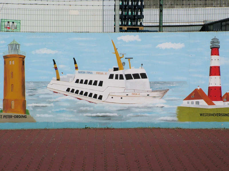 Wilfried Schlegel - Verschiedene Motive an der Hafenmauer (2006)