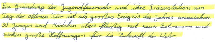 Protokoll-Ausschnitt