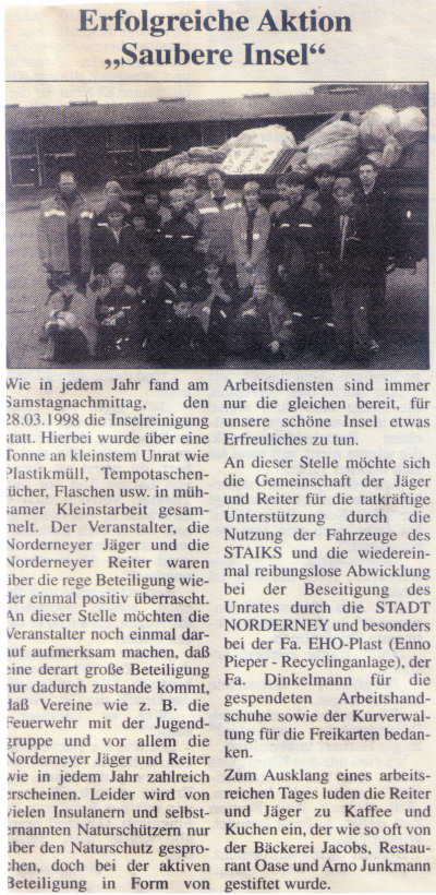 Wieder eine große Müll-Sammelaktion - 28.03.1998