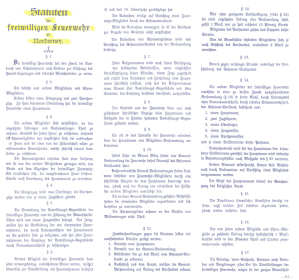 Die Statuten der F.F. Feuerwehr Norderney 28.12.1884