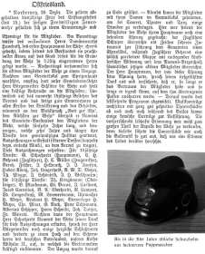 Ehrenurkunde für den Wehrführer Schuchardt 1899 - So stand es in der Badezeitung