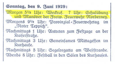 32. Provinzial-Feuerwehrtag auf Norderney