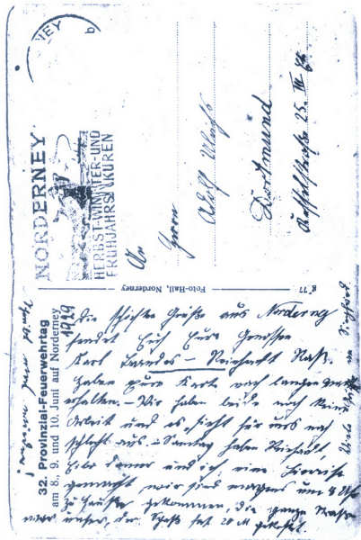 1929 auf Norderney herausgegebene Ansichtspostkarte 1929 auf Norderney herausgegebene Ansichtspostkarte