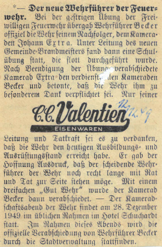 Johann Extra Wehrführer