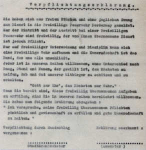 Verpflichtung der Anwärter