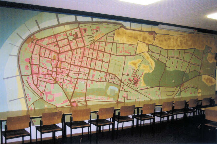 Stadtplan im Feuerwehrgerätehaus erstellt 1974 Stadtplan im Feuerwehrgerätehaus erstellt 1974