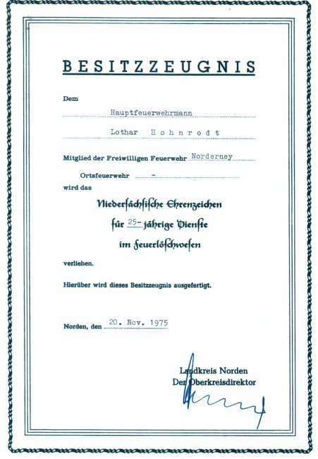 Besitzzeugnis Besitzzeugnis