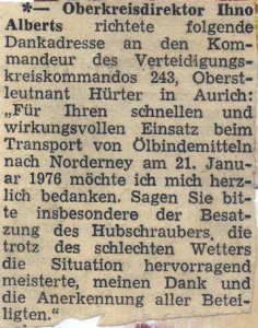 Sturmfluten am 3. und 20. Januar 1976