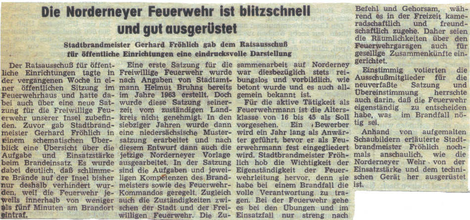 Ratsausschuß tagte im Gerätehaus - 28.05.1983