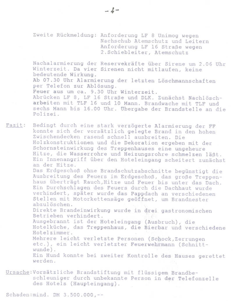 "Hotel König" brennt - 24.09.1989