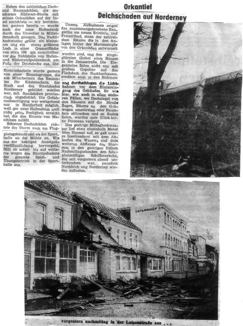 Orkan über Norderney - 26.01.1990