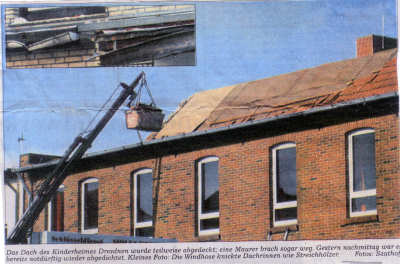 Windhose verursacht hohe Sachschäden