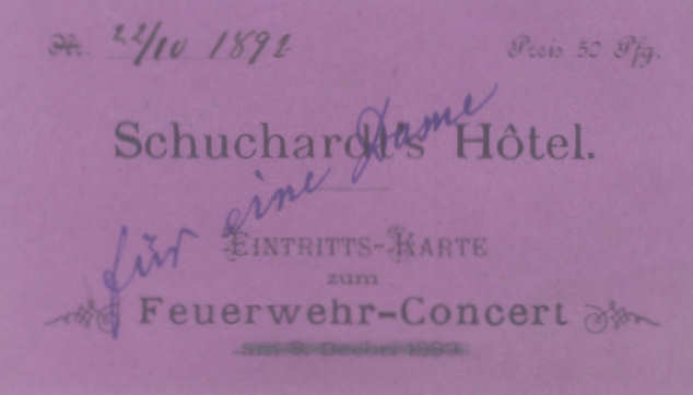Feuerwehr - Conzert 1889 + 1892
