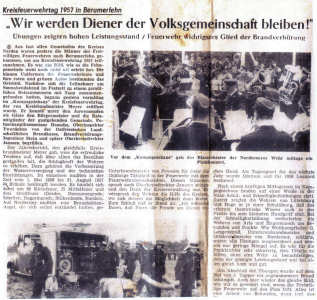Kreisfeuerwehrtag in Berumerfehn - 1957