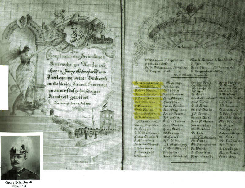 Ehrenurkunde für den Wehrführer Schuchardt - 28.12.1899