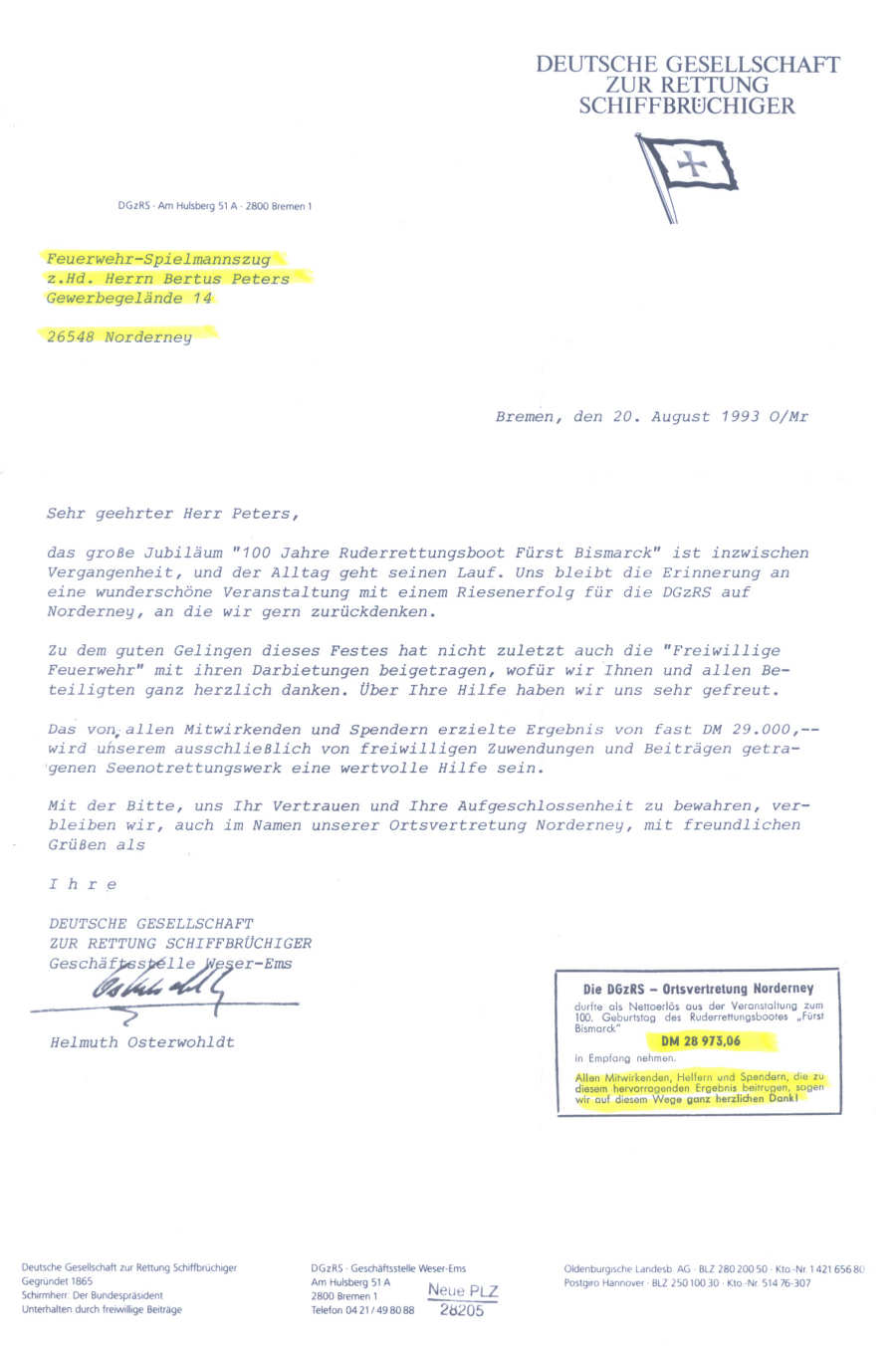 DGzRS - Jubiläum - 1993